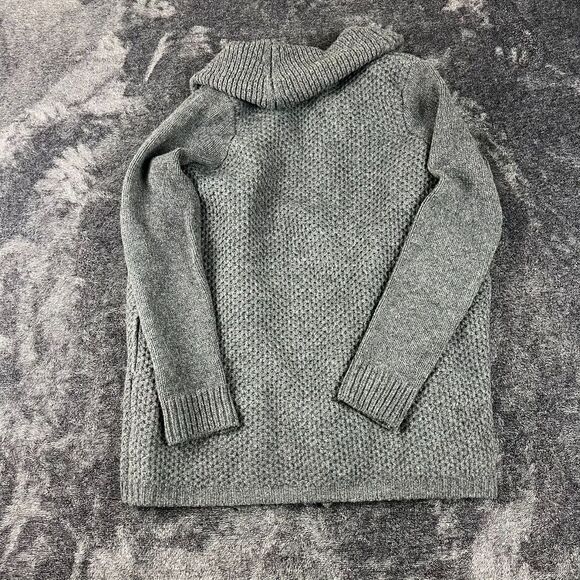 Vince Honeycomb Yak Wool Chunky Knit Waterfall Sweater Cardigan Gray XS - Picture 12 of 13